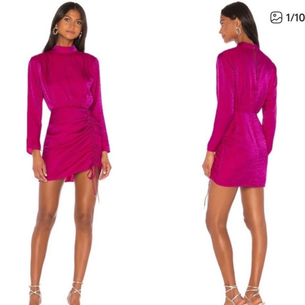 Finders Keepers Yasmine Pink Long Sleeve Mini Dress Sz Sz 4